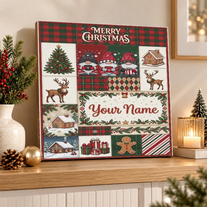 Christmas Custom Name Text 5D Diamond Painting Kit DIY Full Drill Diamond Art Decoration