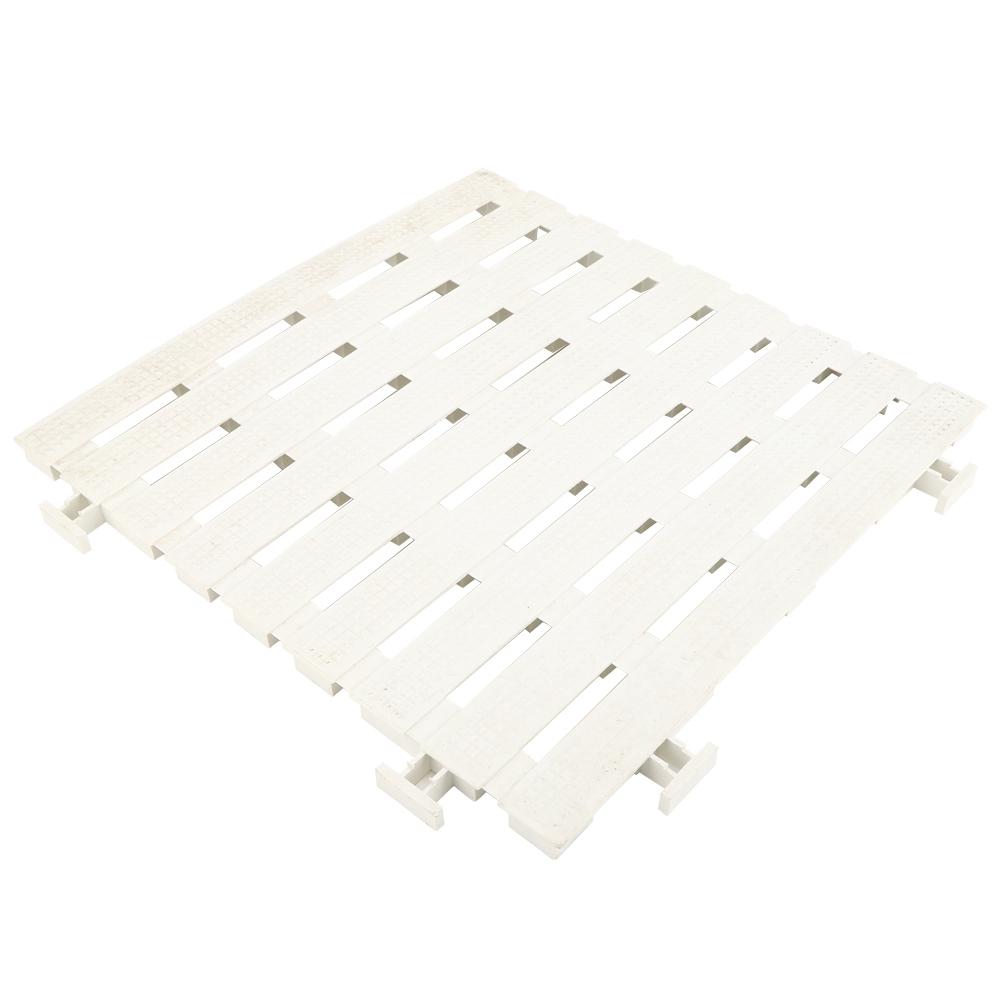 4Pcs Swimming Pool PVC Floor Non slip Mat Anti Skid Mats Accessories Supply White