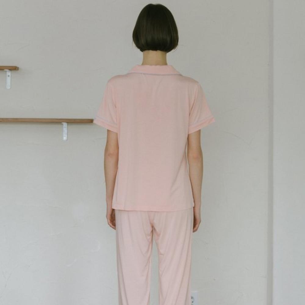 Frenchiel Micro Modal Crop Pajama Peach Orange  Fwpj301h 