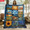 2D Flat 1pc Van Gogh Starry Sky Suitable for Sofa Bedroom, Living Room Bed, Couch Chair Soft and Warm Blanket