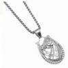 Accessories, Alloy Gold-Plated Diamonds Gold Horse Head Pendant Necklace