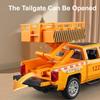 1:32 High Altitude Operation Lifting Car Dump Truck Toy Model Sound Light Pull Back Engineering Vehicles Kids Birthday Gifts
