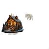 Nativity Scene Sculpture Acrylic Standing Ornament Table Centerpiece Elephant Figurine Hand Carved