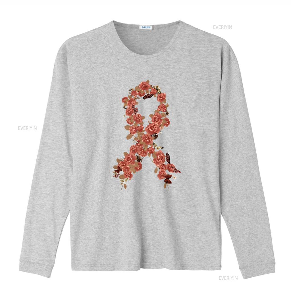 Womens Peach Ribbon Uterine Endometrial Cancer Awareness T Shirt Black 2X Large vintage Washed Unisex fashion Slightly