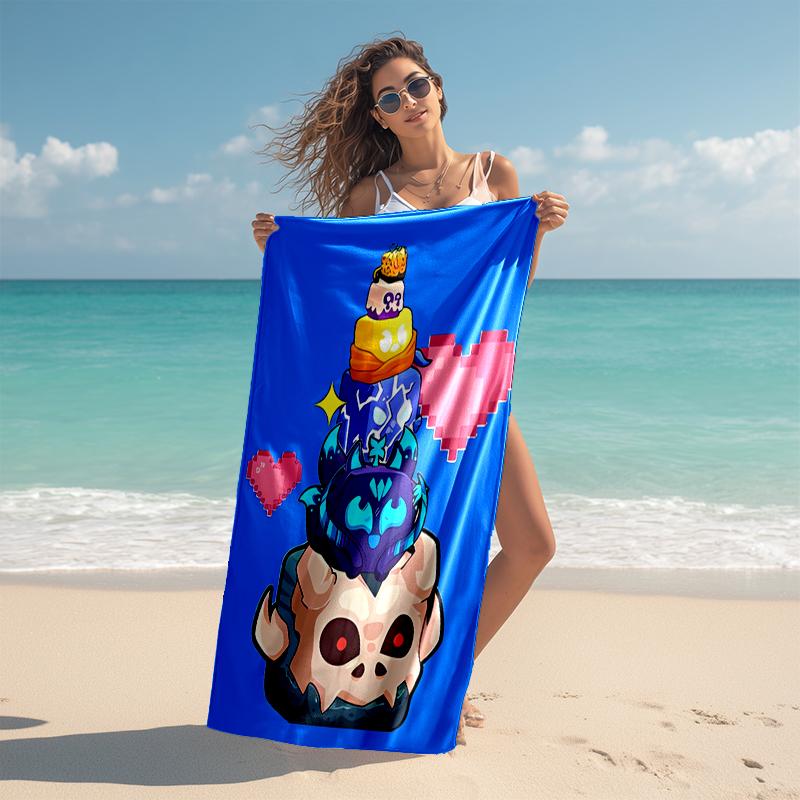 Beach Towel with Blox Fruits game Pattern - soft,absorbent,machine washable Lightweight&Modern,swimming,Travel Essentials