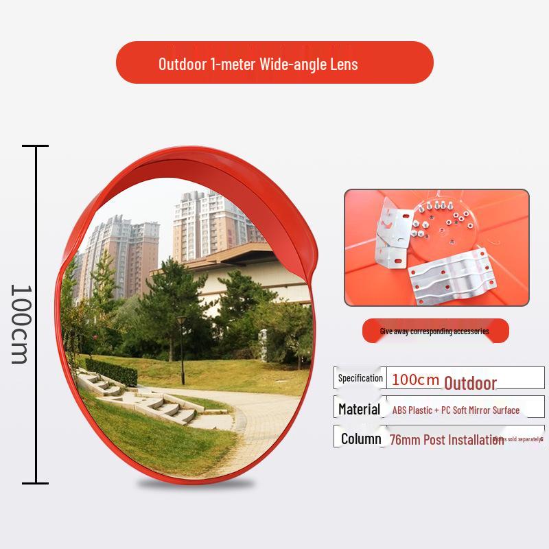 Wide-Angle HD Reflective Traffic & Anti-Theft Convex Mirror for Indoor/Outdoor Use