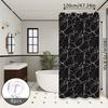 Nordic Style Light Luxury Black Marble Texture Bathroom Partition Curtain, Shower Curtain, Adding a High-End Charm to the Bathroom