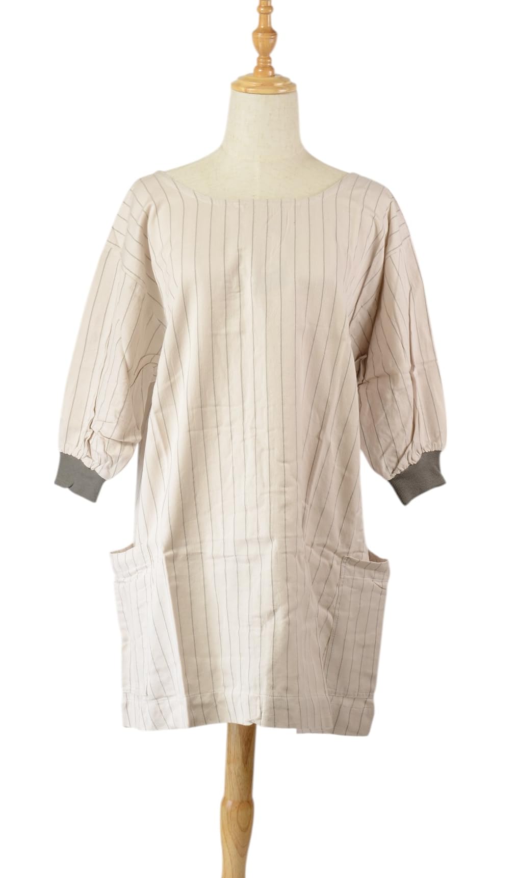 Friends Hill Neat Ribbed Sleeve Apron Zephyr Natural