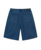WEST GRAND BOULEVARD Pure Washed Two-Tuck Denim Shorts Deep Blue