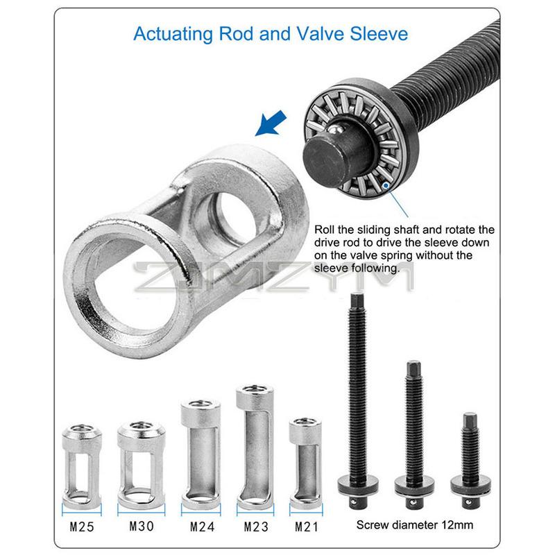 Cylinder Head Service Set Tool Kit Valve Spring Compressor Removal Installer Replacement Valve Oil Seal Tool