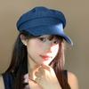 Flat Octagonal Cap Vintage Peaked Hats Fashion Denim Berets  Streetwear