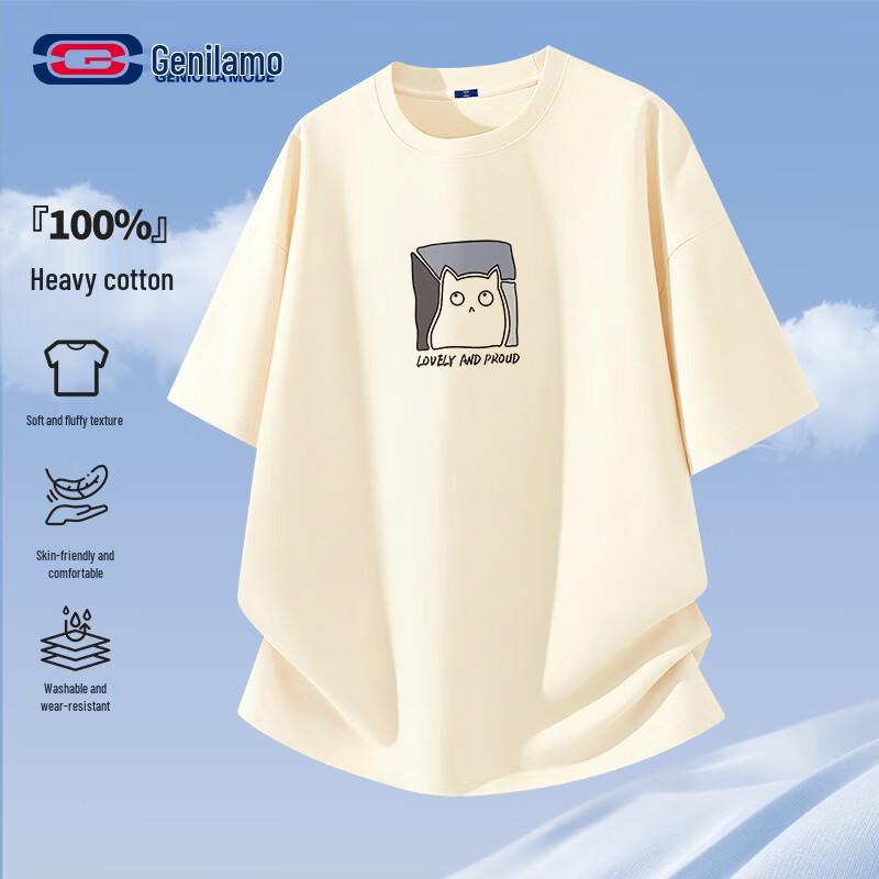 GENIOLAMODE Men s Cotton Printed Short Sleeve T-Shirt L