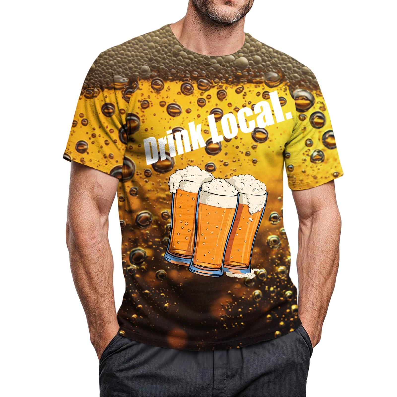 

Мужская повседневная футболка с круглым вырезом и короткими рукавами с принтом XXL