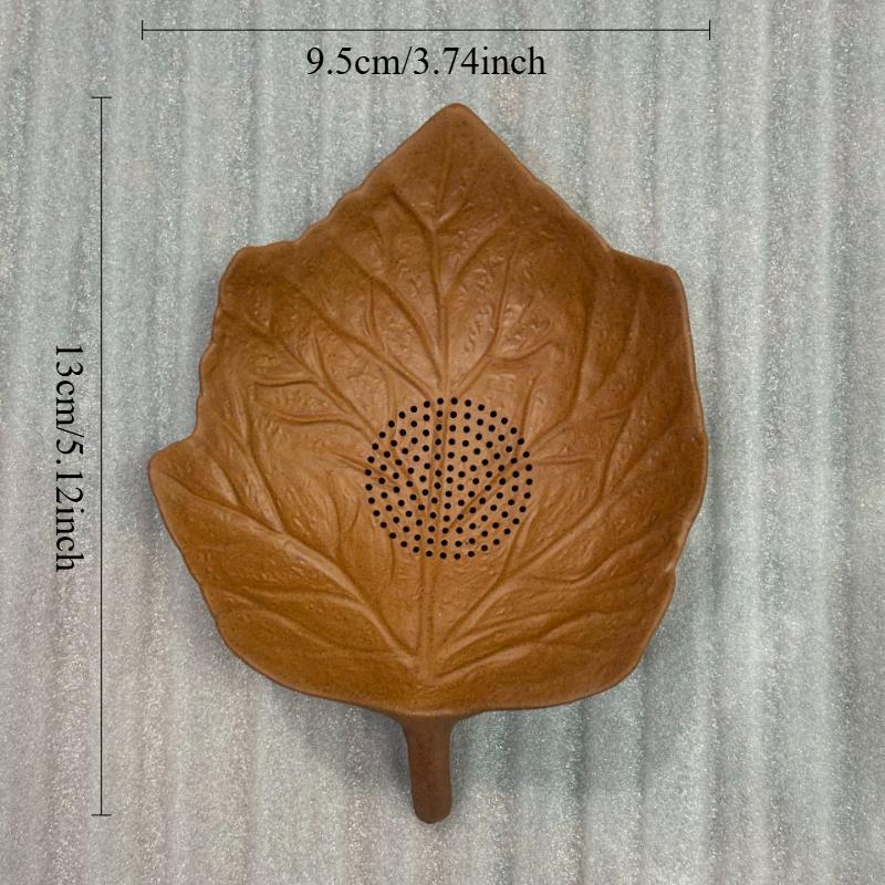 1pc Rough Pottery Lotus Leaf Tea Strainer Chinese Kung Fu Tea Set Lotus Leaf Filter Teaset Accessories Household Tea Filter