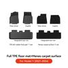 YZ For Tesla Floor Mat Model Y 2021-2026 Model 3 Highland Car Trunk Mat Luggage Mat TPE Waterproof Anti-Slip Set Floor Liner Mat