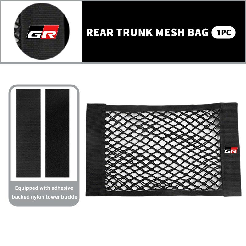 Car Styling Trunk Box Storage Bag Mesh Elastic String Net Pocket Organizer Accessories For Toyota Yaris Corolla Rav4 GR Auris
