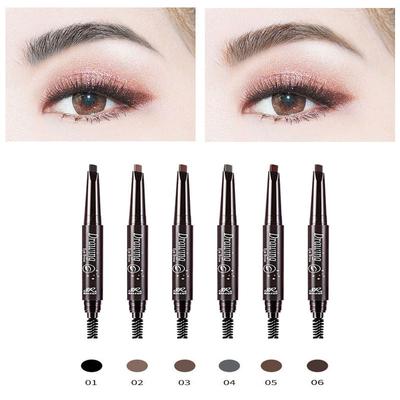 Crayon à sourcils à Double tête, rehausseur, longue durée, imperméable, décollable, teinte, dessin, maquillage pour les yeux