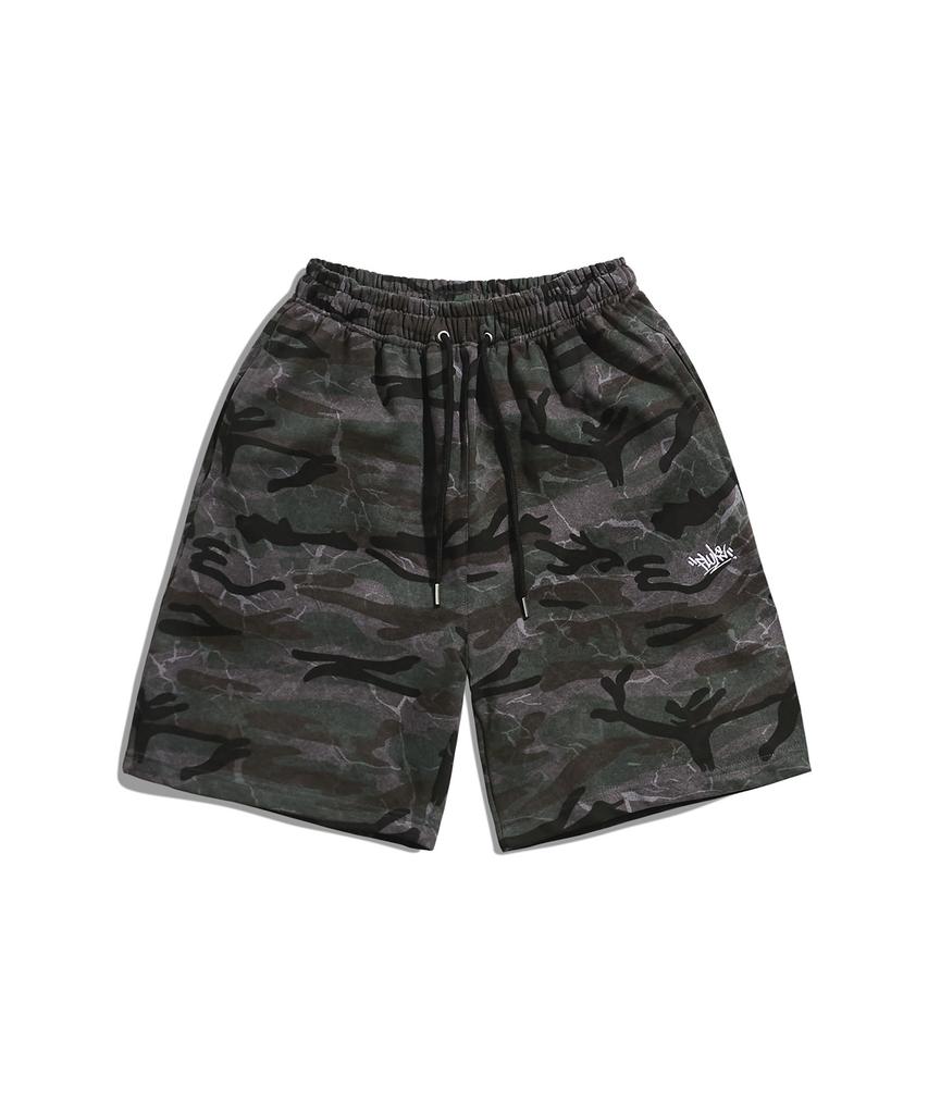 Peullukeu Camo Easy Elastic Shorts Grey Fsp359