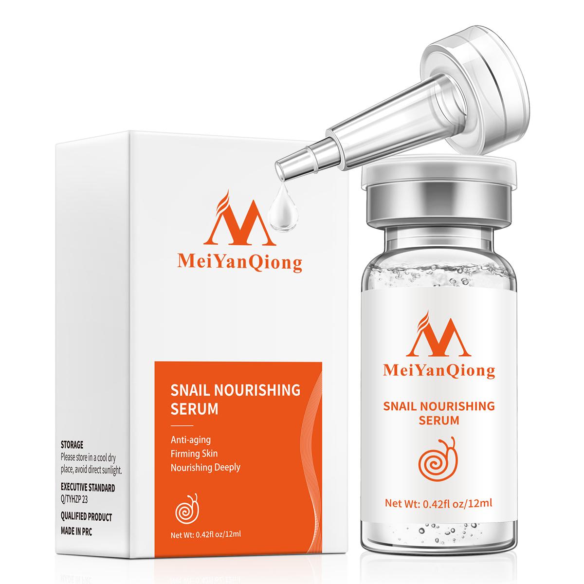 

MeiYanQiong Улиточная Сырая Жидкость Мелеуровая Кислота Против Морщин Антивозрастная Увлажняющая Подтягивающая Кожу 1pcs