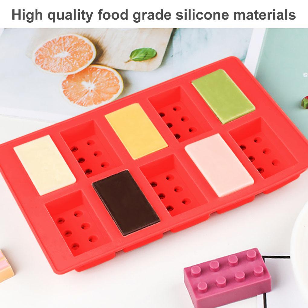 Byggeklosser Isbitform DIY Sjokoladeform Fondant Gelé Bakeform
