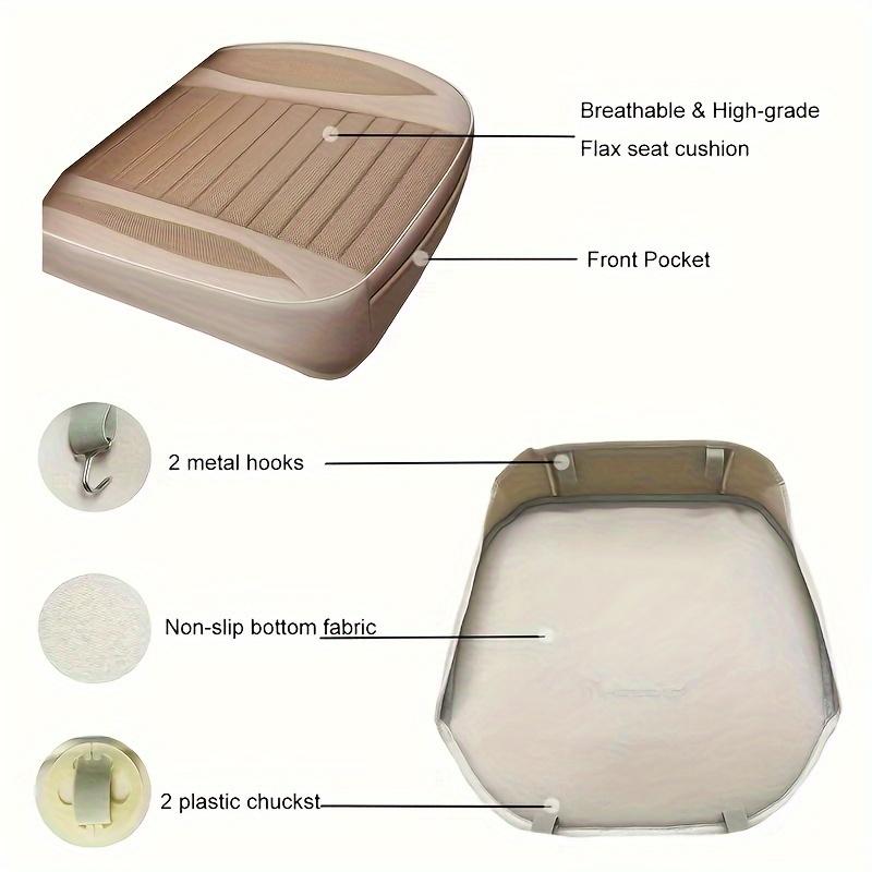 Egész Éves Vászon Autós Ülés Párna - Csúszásmentes, Kopásálló, Légáteresztő, Könnyű Szerelés SUV-k Első Utasüléseibe, Könnyű és Puha