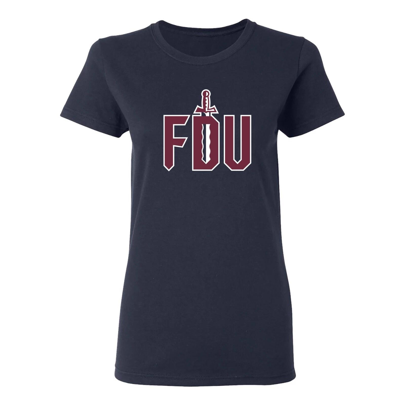FDU Knights Primary Logo Womens T-Shirt - Navy 2XL