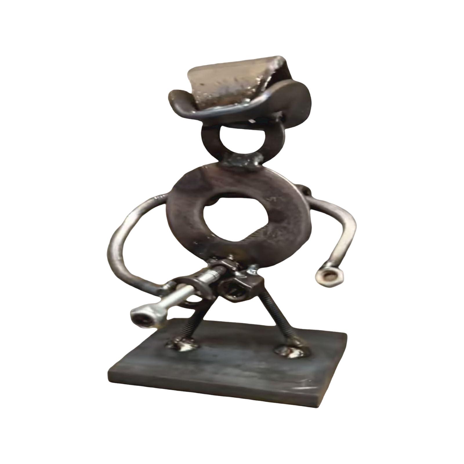 

Статуэтка Джека Ковбоя ручной работы - забавные подарки из стали для мужчин, забавные и уникальные художественные скульптуры из металла One Size