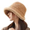 Japanese Winter Hat for Women with Velvet Ear Protection and Warm Fisherman Hat Windproof Face Small Basin Hat Fashionable High End Cotton Hat
