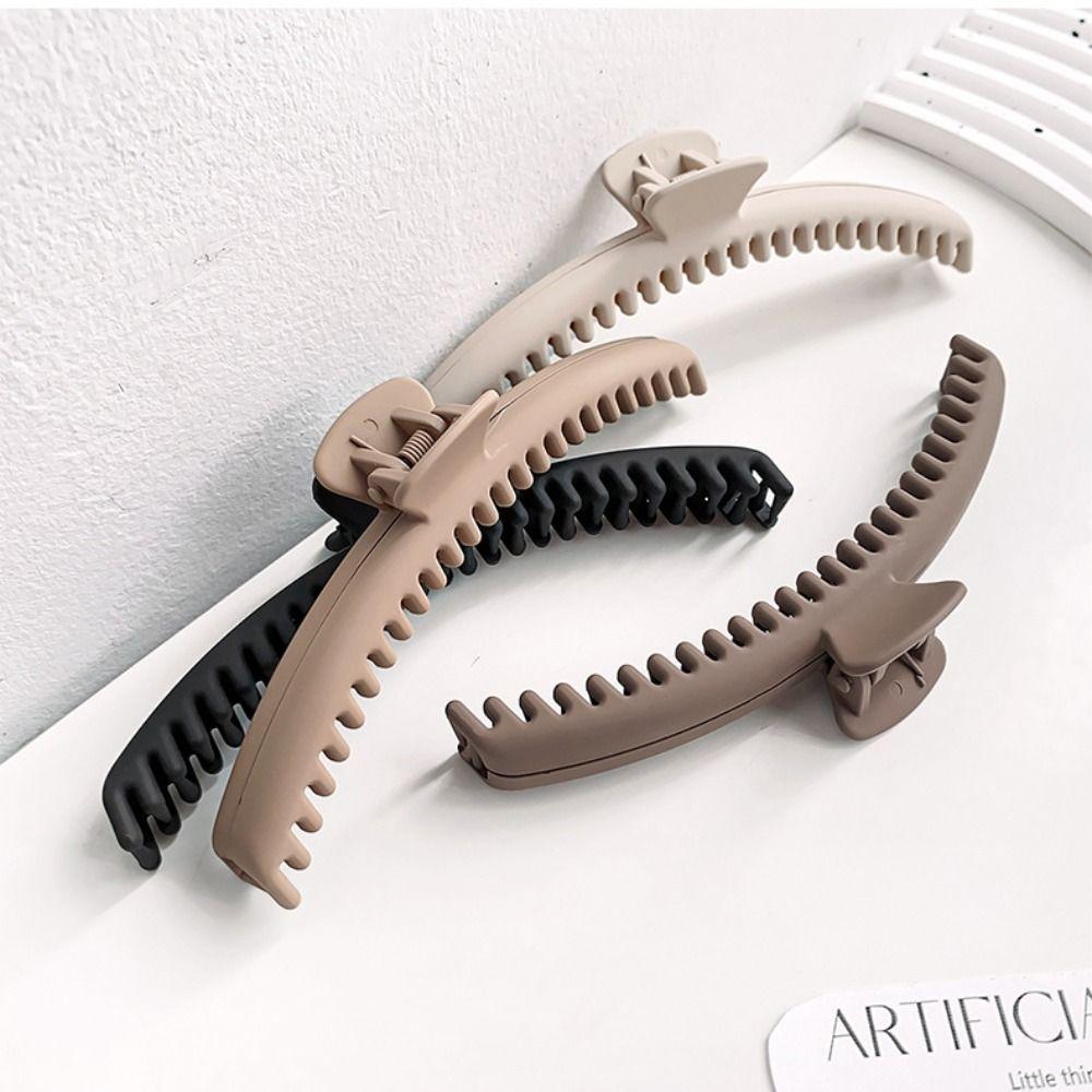 Acrylic Matte Claw Clip Large Geometric Hair Claw Simple Thin Shark Clip Bath