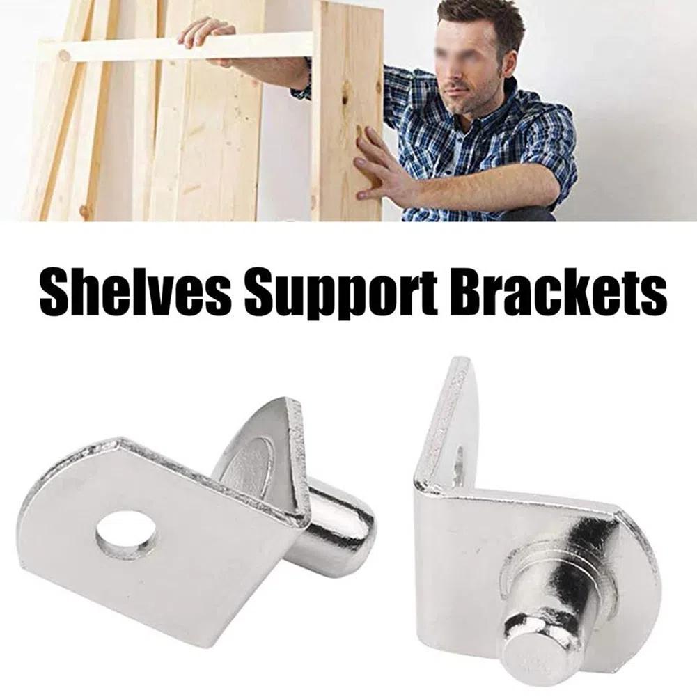 20Pcs Shelf Brackets Support Studs Pegs Metal Pin Shelves Seperator Furniture Shelf Wall Mount Bracket Holder For Cabinet