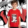 One Piece Luffy Anime Print Cotton T Shirt for Boys and Girls Kids Summer Casual Short Sleeve Soft Breathable Top