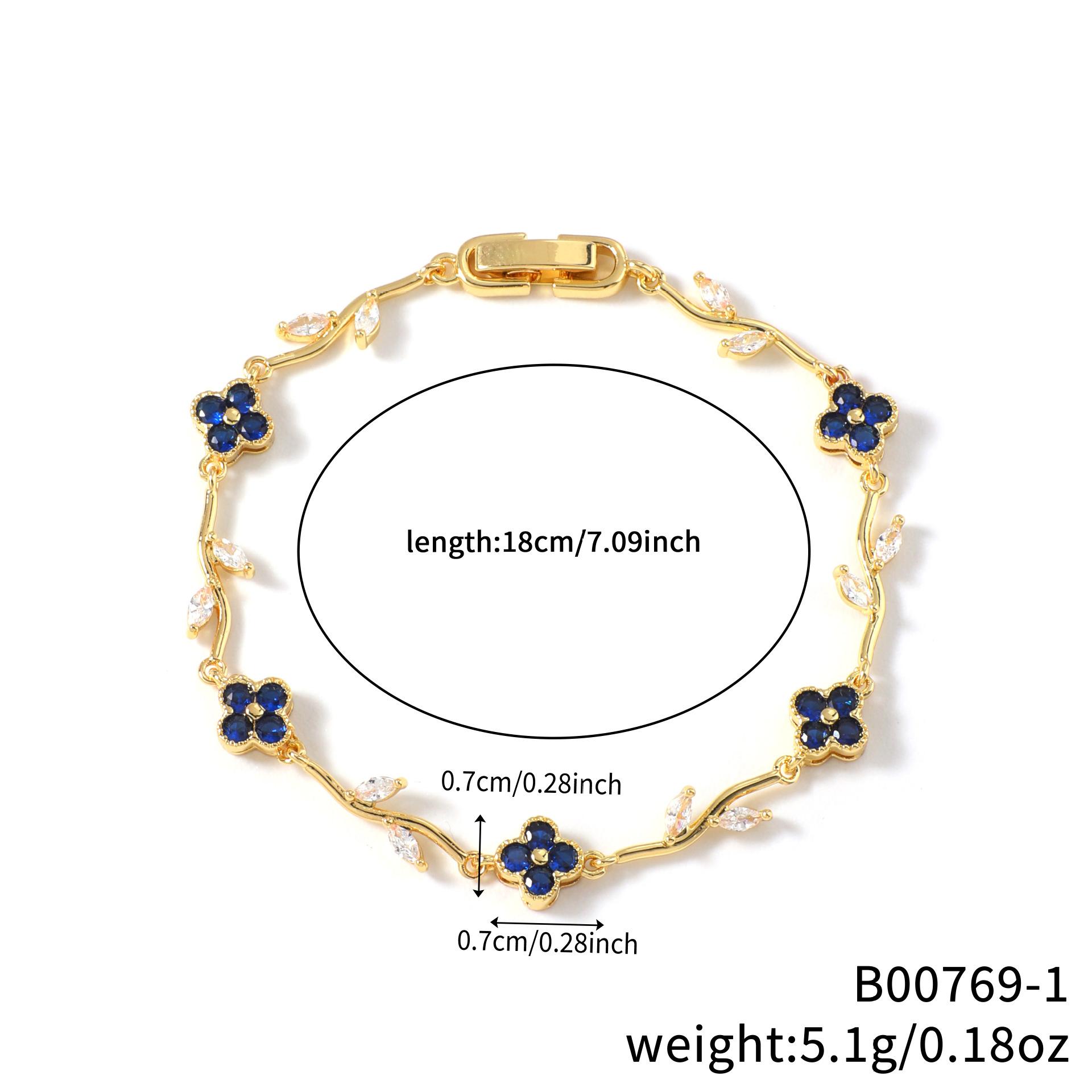 Women s four-leaf clover zircon bracelet light luxury niche fashion versatile temperament jewelry