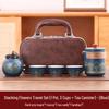 Portable Outdoor Kung Fu Tea Set - Engraved Logo for Business Gifts