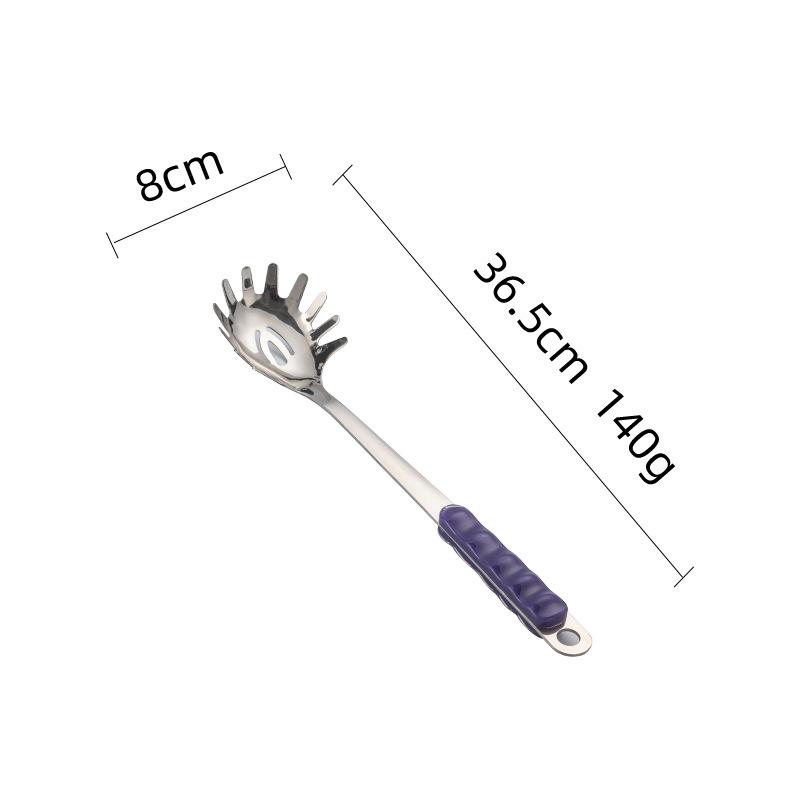 HANYANG Stainless Steel Kitchenware Set Colourful Handle Thickened Stir-Fry Spatula Insulated Cooking Spatula Spatula Spatula Fishing Noodle Spoon