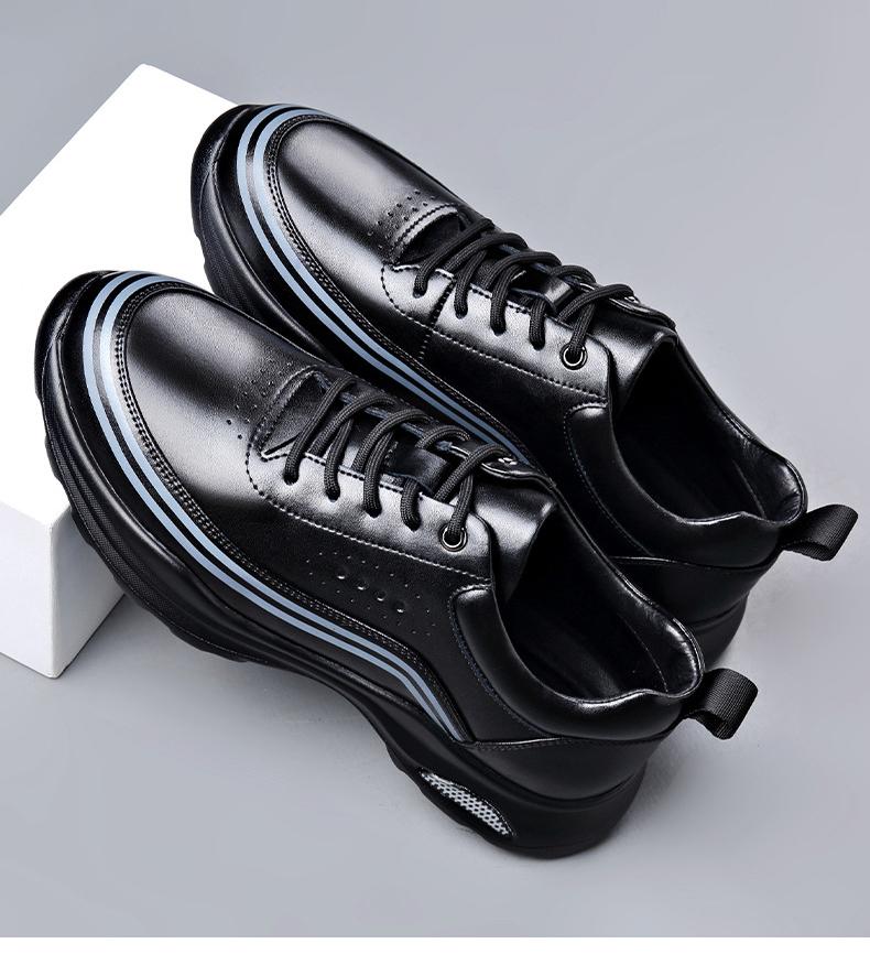 New Shoes for Men Genuine Leather Casual Shoes Sport Style Flat Skate Shoes Fashion Comfortable Sneakers