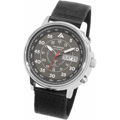 No Lad Weather Mens Radio Solar Watch 100m Waterproof Black Lad017