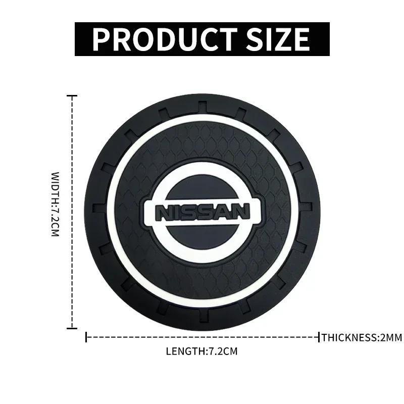 2 Stück Auto-Becherhalter Wasserschlitz Rutschfeste Matte Silikon für Nissan J10 X-Trail Qashqai Juke Leaf Micra NOTE Patrol Gadgets