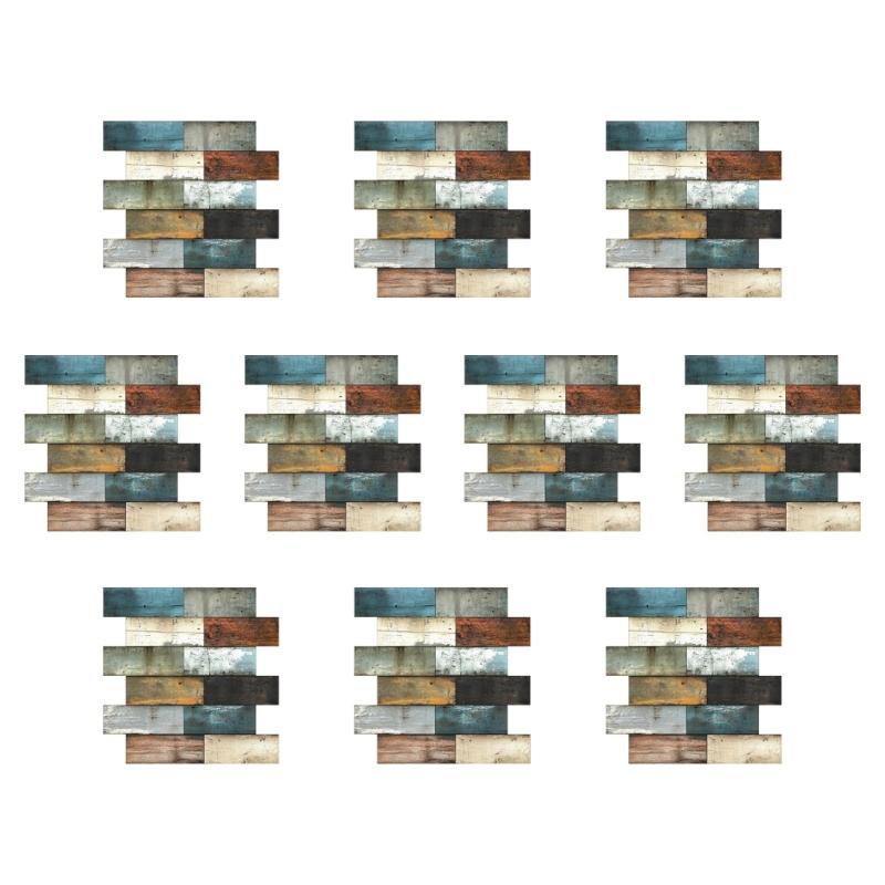 10pack Auto Adhesive 3D Brick Texture Wallpaper Waterproof PVC Decals For Backsplash And Feature Walls