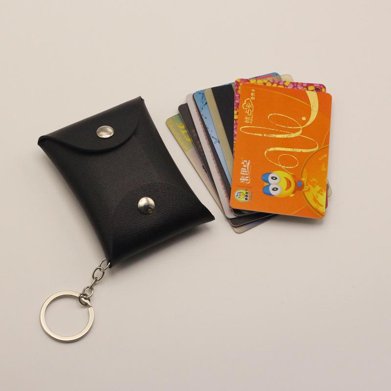 Cute Personalized Card Holder & Coin Purse with Keychain and Snap Closure - Logo Printing Available