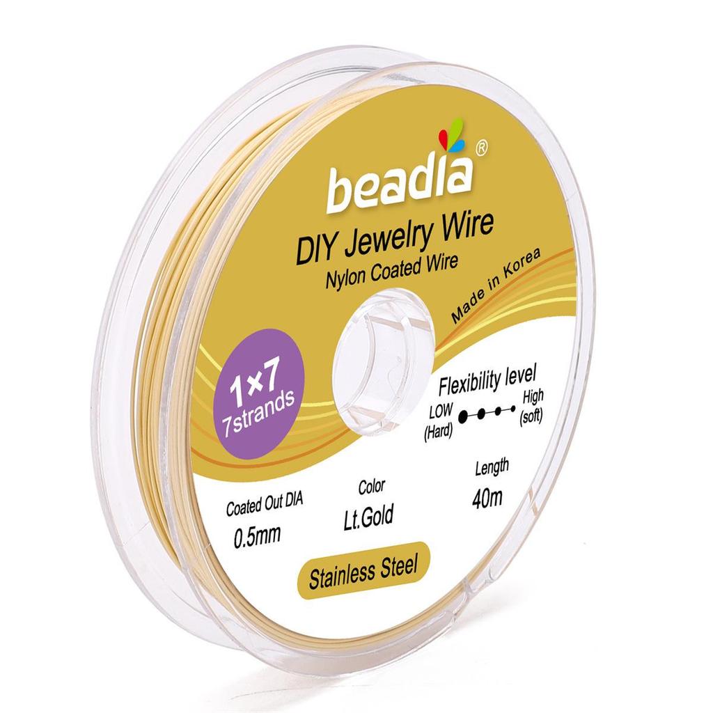 Korejský nerezový drát 304 zlaté barvy pro navlékání korálků pro DIY výrobu šperků.