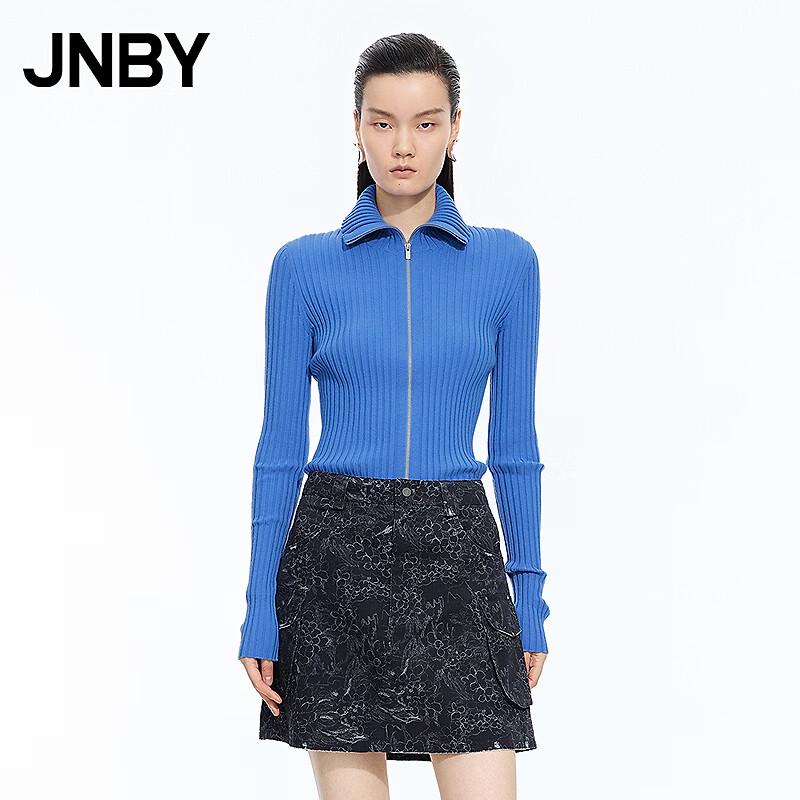 JNBY Fall 2025 Slim-Fit Wool Blend Zip Cardigan