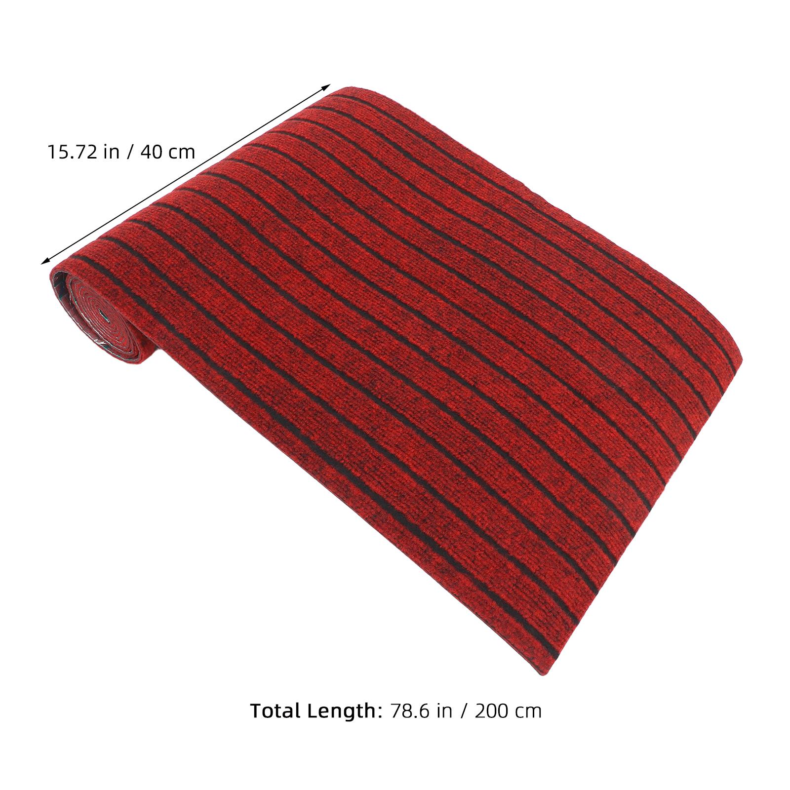 

Self-Adhesive Carpet Stair Treads Cuttable Cat Scratcher Mat for Wooden Steps Home Office Non-Slip Pet-Friendly темно-красного