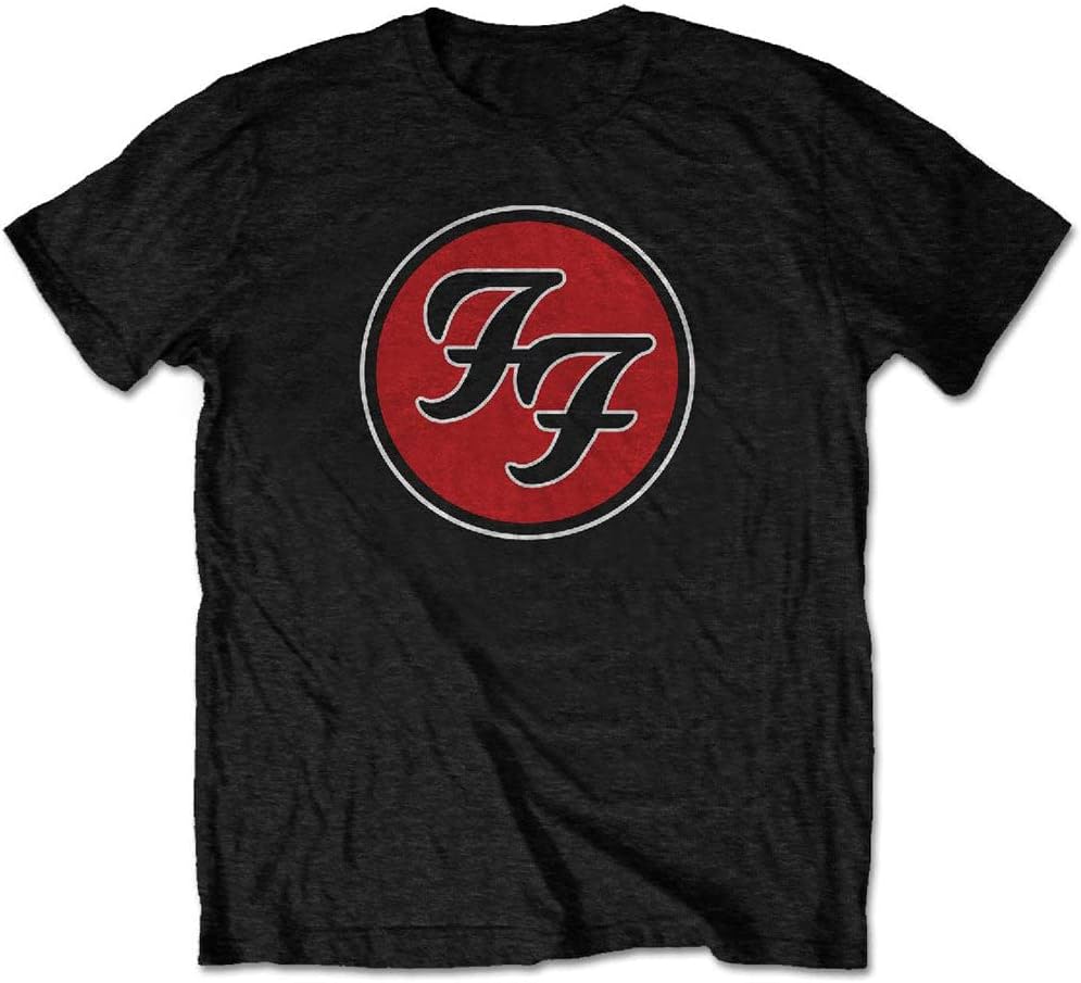 Men s Foo Fighters FF Logo Slim Fit T-Shirt X-Large Black Unisex T-Shirt XL