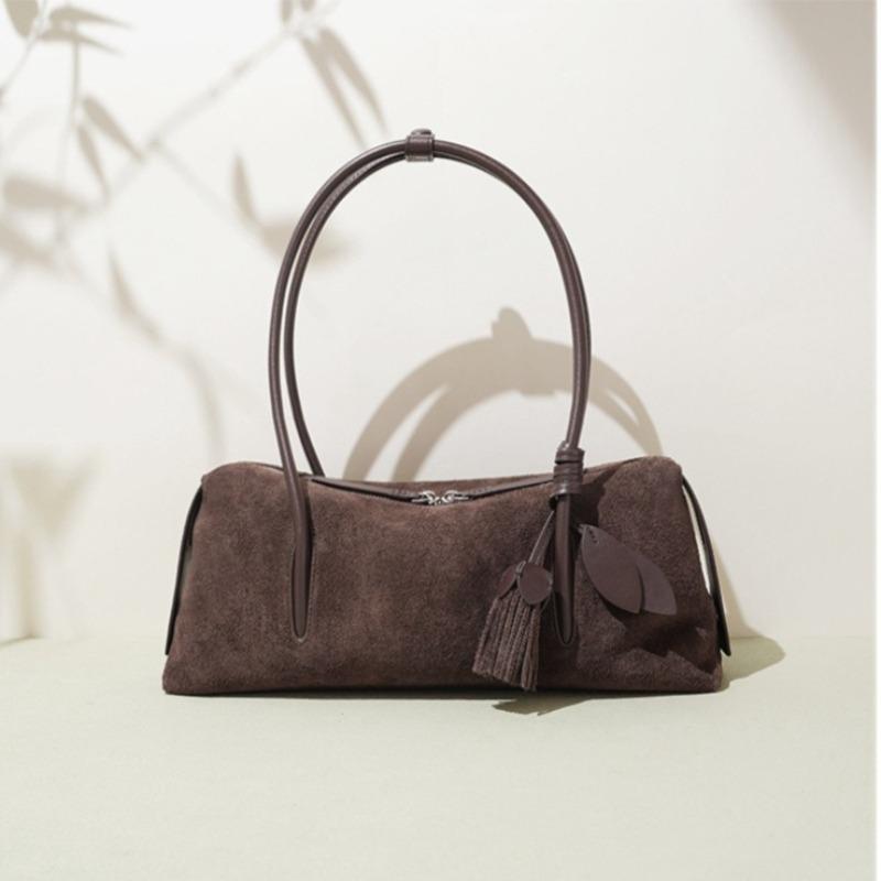 Women's Suede Cow Leather Shoulder Bags Crossbody Bag Big Bost Tote Soft Matte Suede Cow Leather Women's Handbag Shoulder Bag