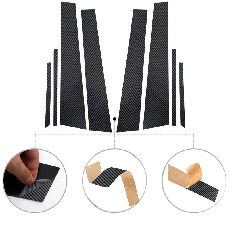 8pcs/set Car Window Door Column B C Pillar Post Cover Trim Replacement Parts Fit Toyota Prius 2016-2022