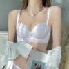 Small Chest Push-up Anti-sagging Lace Underwear Top Lift Thin Strapless Invisible Non-slip Bra Set