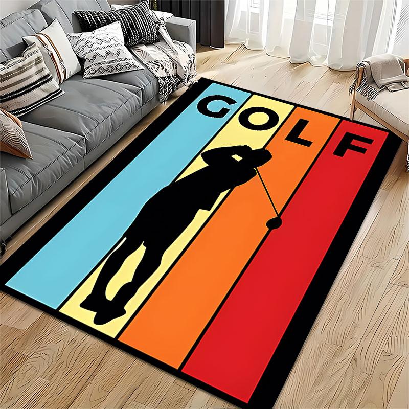 Golf Swing Silhouette Design Suitable As a Non-slip Mat for the Living Room or Bedroom Sofa