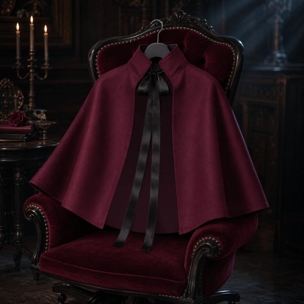 Fantasy Halloween Cloak Retro Gothic Lolita Cape Renaissance Costume Vintage Occasion