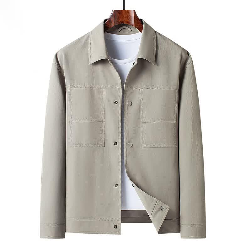 Men s Classic Lapel Casual Work Jacket L