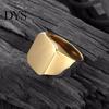 Herren Damen Ring Paar Einfacher Stil Hip Hop Geometrisch Glänzend All-Match Dekoration Quadratisch Geschenk Hochzeit Verlobung Schmuck für den täglichen Gebrauch Band